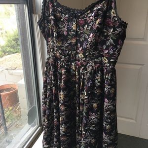 Short Silky and strappy flower print dress
